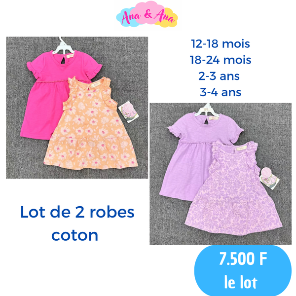 Lot de 2 robes en coton