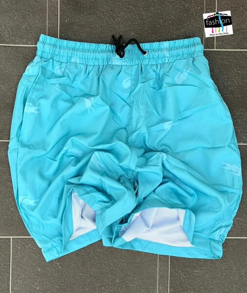 Short de bain turquoise homme
