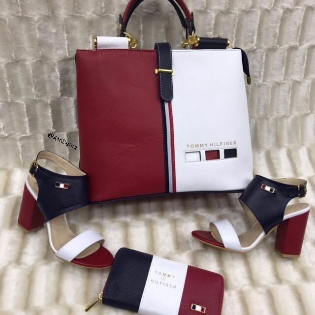 Ladies handheld bags+heel sandals