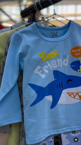 пижама детская голубая