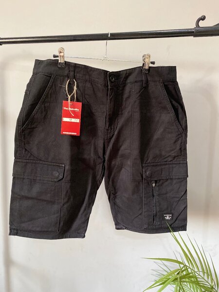 Black cargo shorts