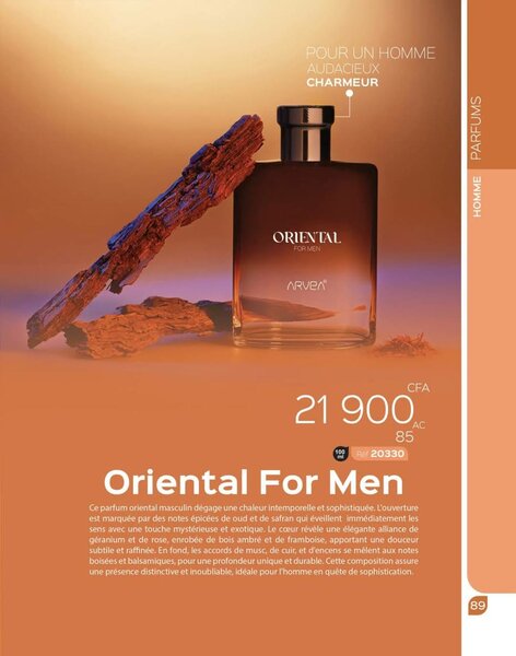 Parfum Oriental Homme Élégant
