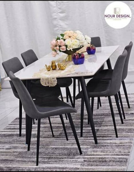 Table à manger moderne 6 places