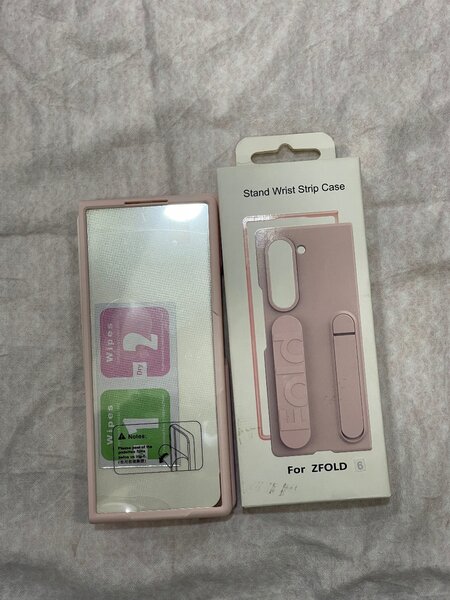 Fold 3,4,5,6 case with front protector(pink)