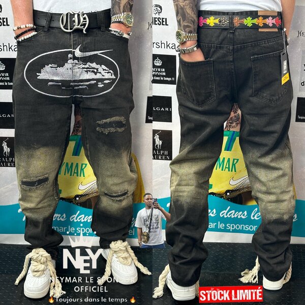 Jean délavé urbain homme