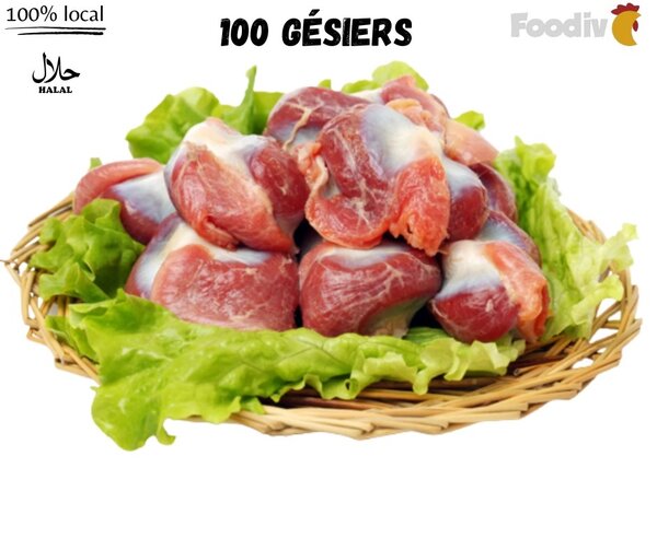 100 gésiers de de poulet