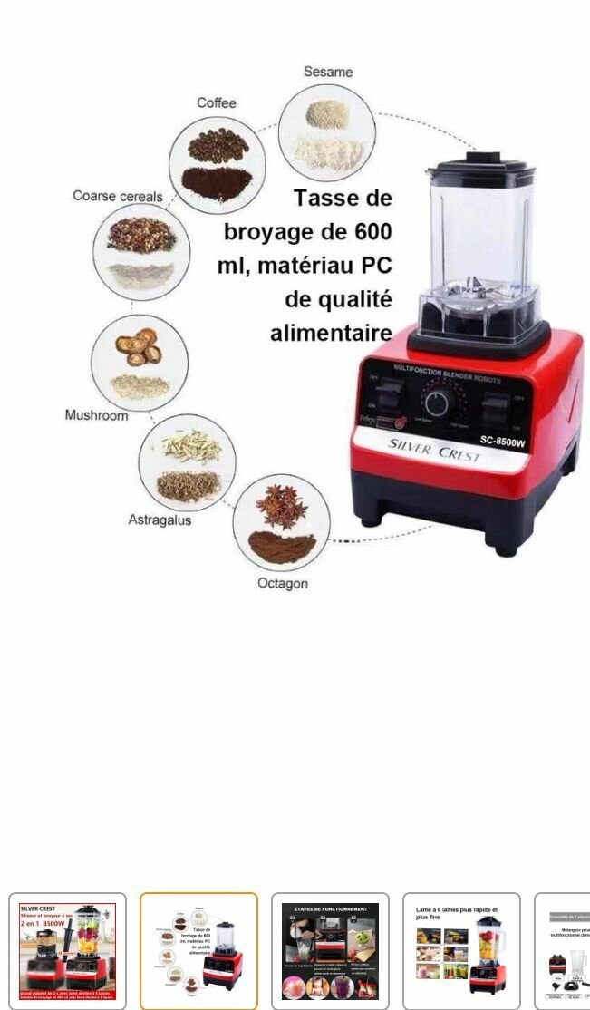 Mélangeur Broyeur Silver Crest