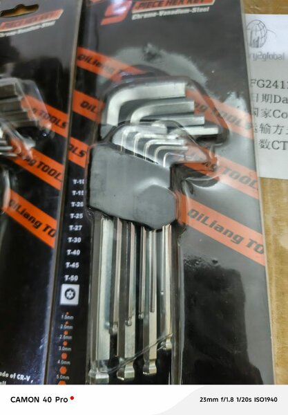 Ensemble de clés hexagonales industrielles