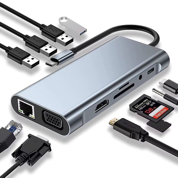 Adaptateur USB-C 9-en-1