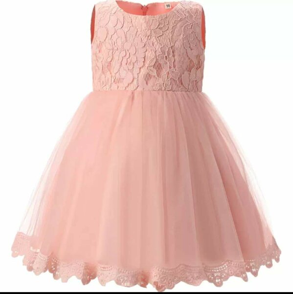 Robe rose en dentelle enfant