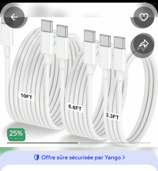 Câbles USB-C haute vitesse