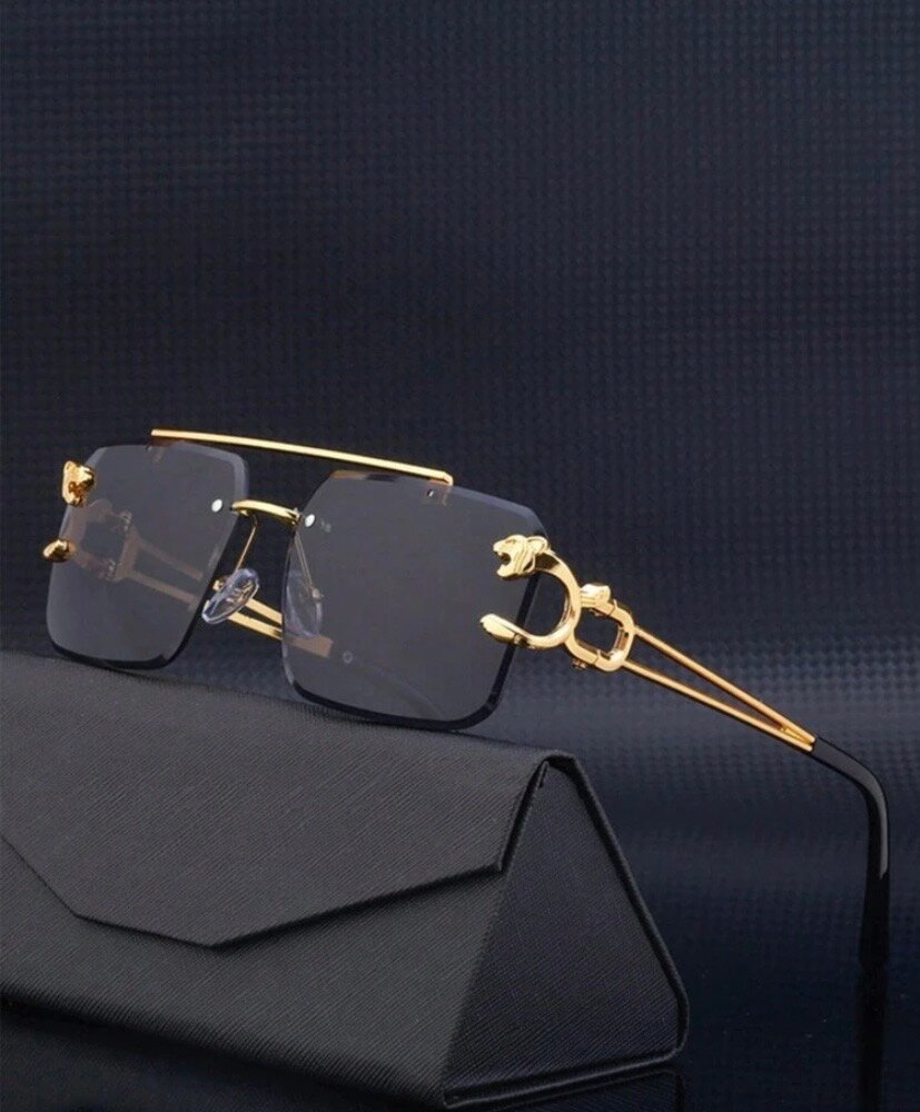 Lunettes de soleil luxe dorées