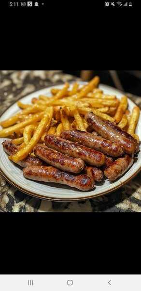 Frites saucisse