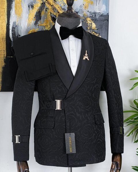 black men's  suit