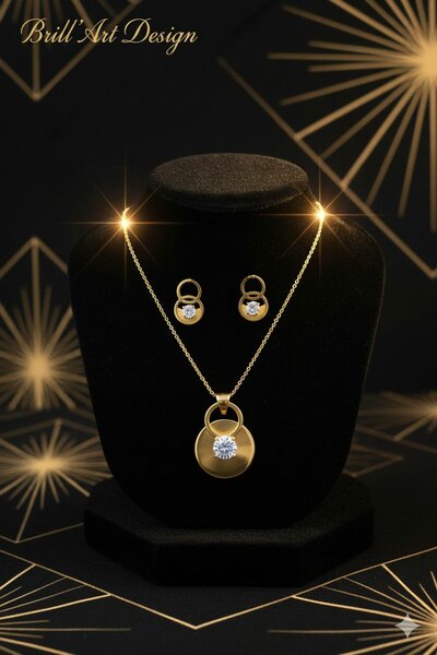 Élégant Ensemble Bijoux Or