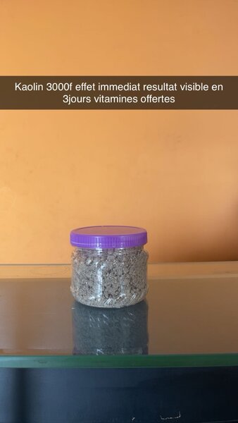 Natural Kaolin Clay Jar
