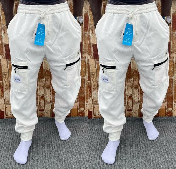 Pantalon cargo blanc tendance