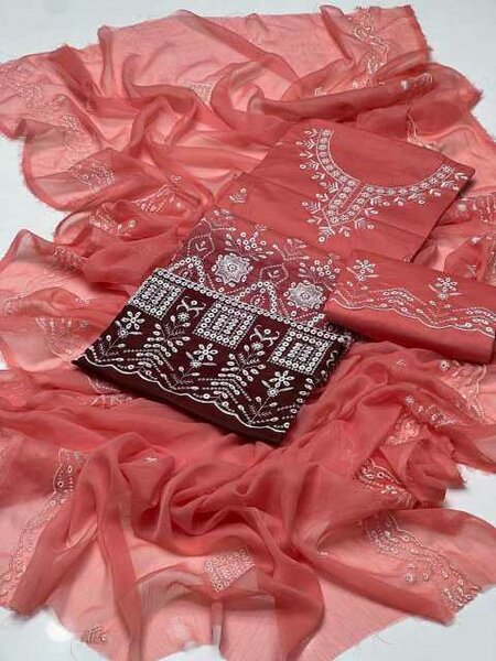 3 Pcs Women's Unstitched Suit