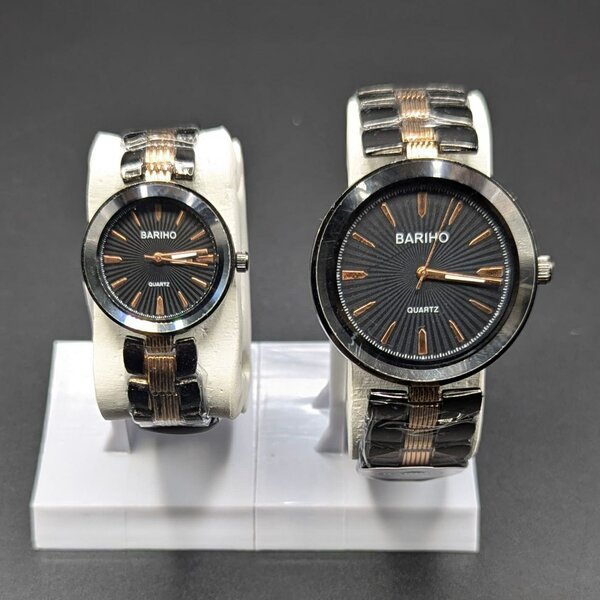 BARIHO QUARTZ STAINLESS STEEL COUPLE WATCH