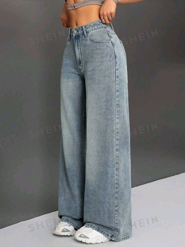 Wide leg jeans
