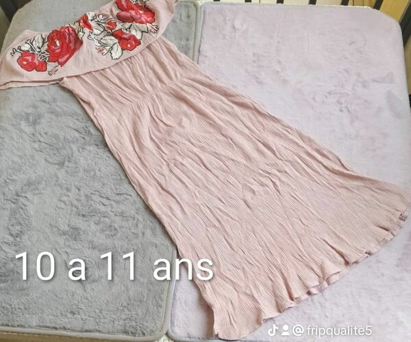 Robe Enfant Évasée Dentelle