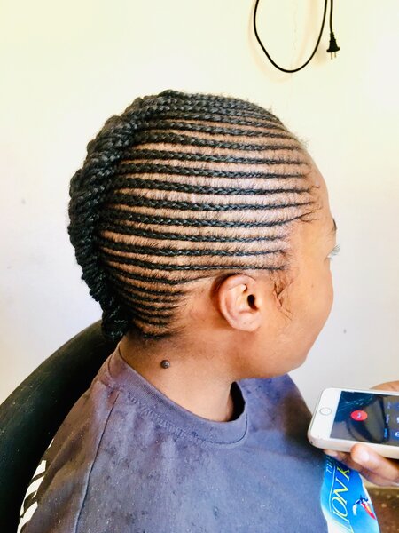 Plain cornrows