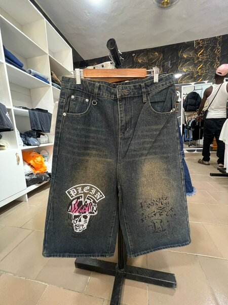 Shorts en jean délavé