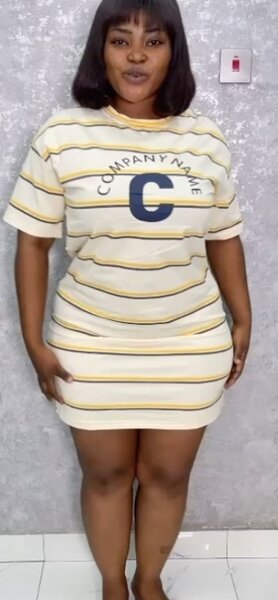 Women's beautiful yellow nightgown