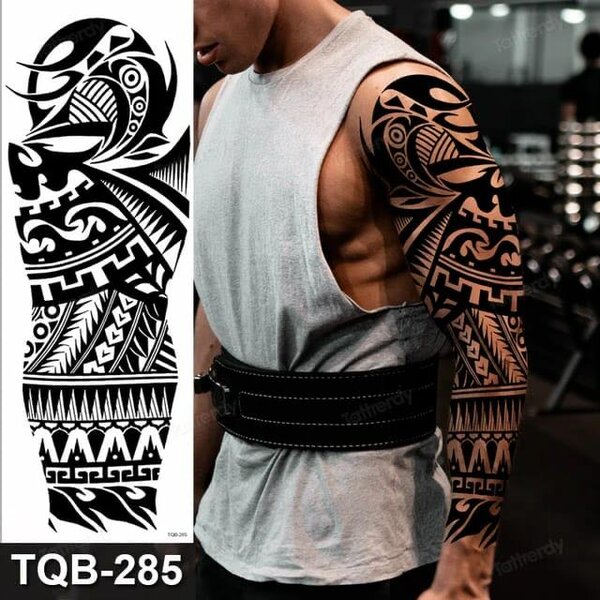 Sleeve or thigh temporary tattoo stickers