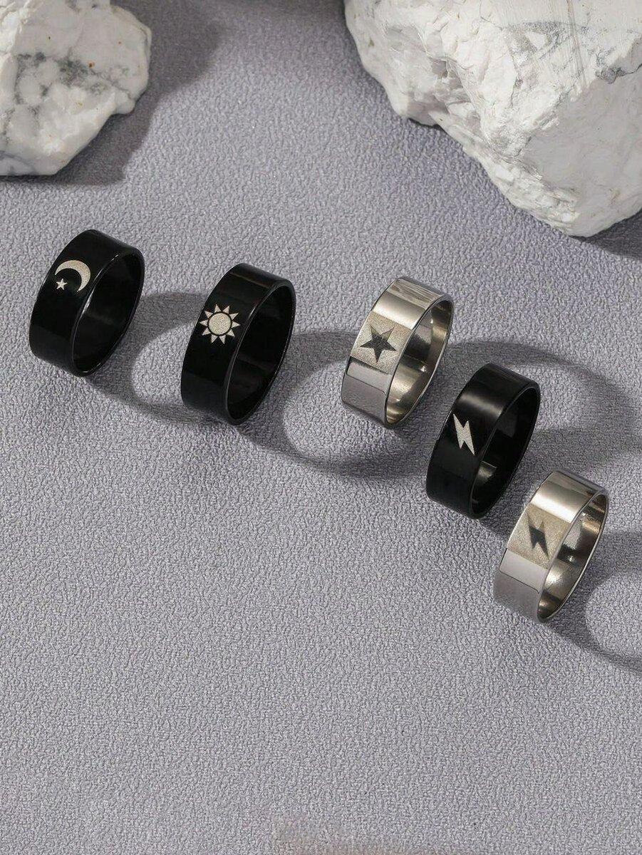 Bagues Homme en Acier Inoxydable