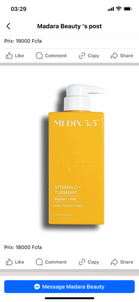 Medix 5.5 Vitamin C Cream + Turmeric