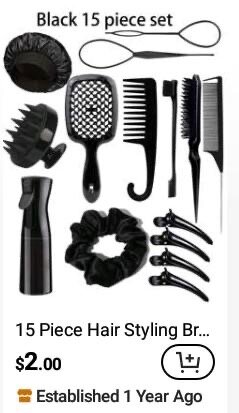 Ensemble Coiffure 15 Pièces