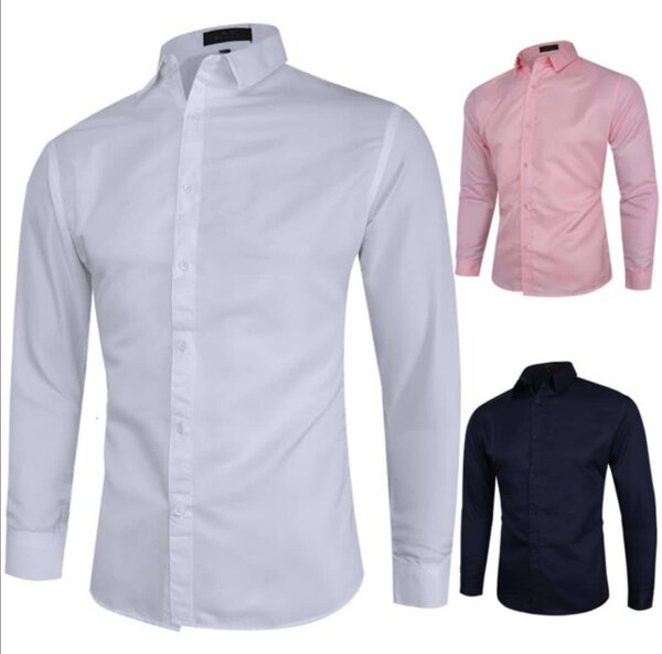 3pieces long sleeve shirts - pink/white /blue