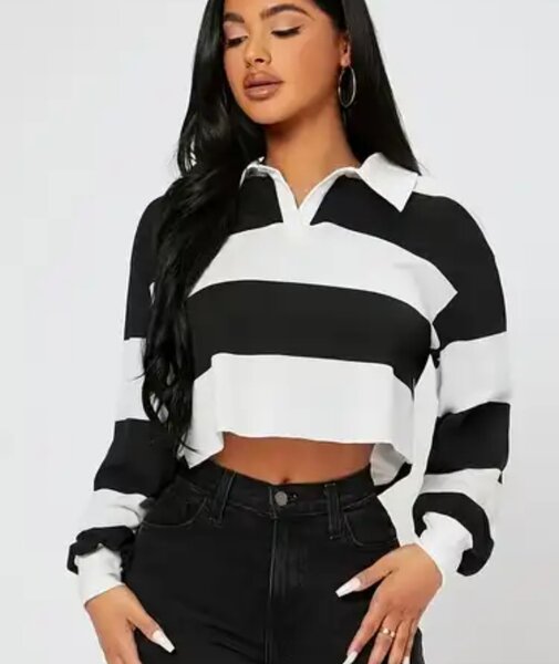 Chemise longue rayée femme