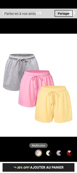 Shorts en coton multicolores