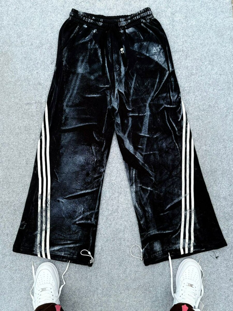 Pantalons brodés tie-dye unisexes