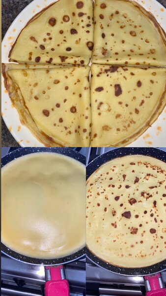 Crepes à la creme patissiere