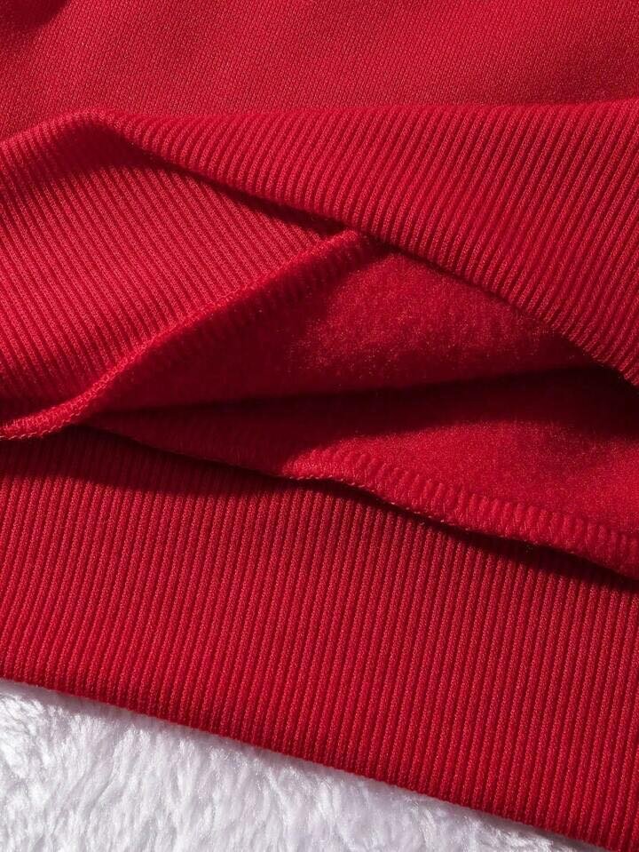 Sweat à capuche rouge unisexe