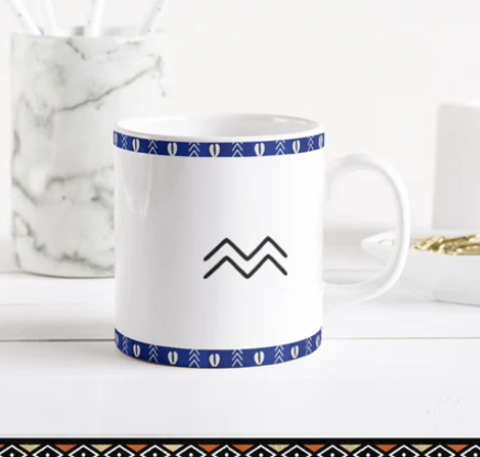 Tasse personnalisée à symbole africain