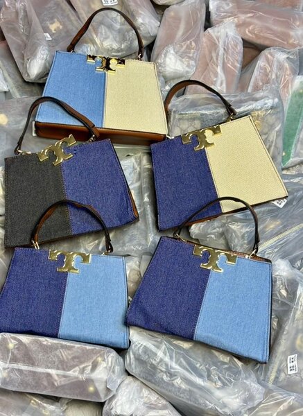 Sac à main en jean et toile