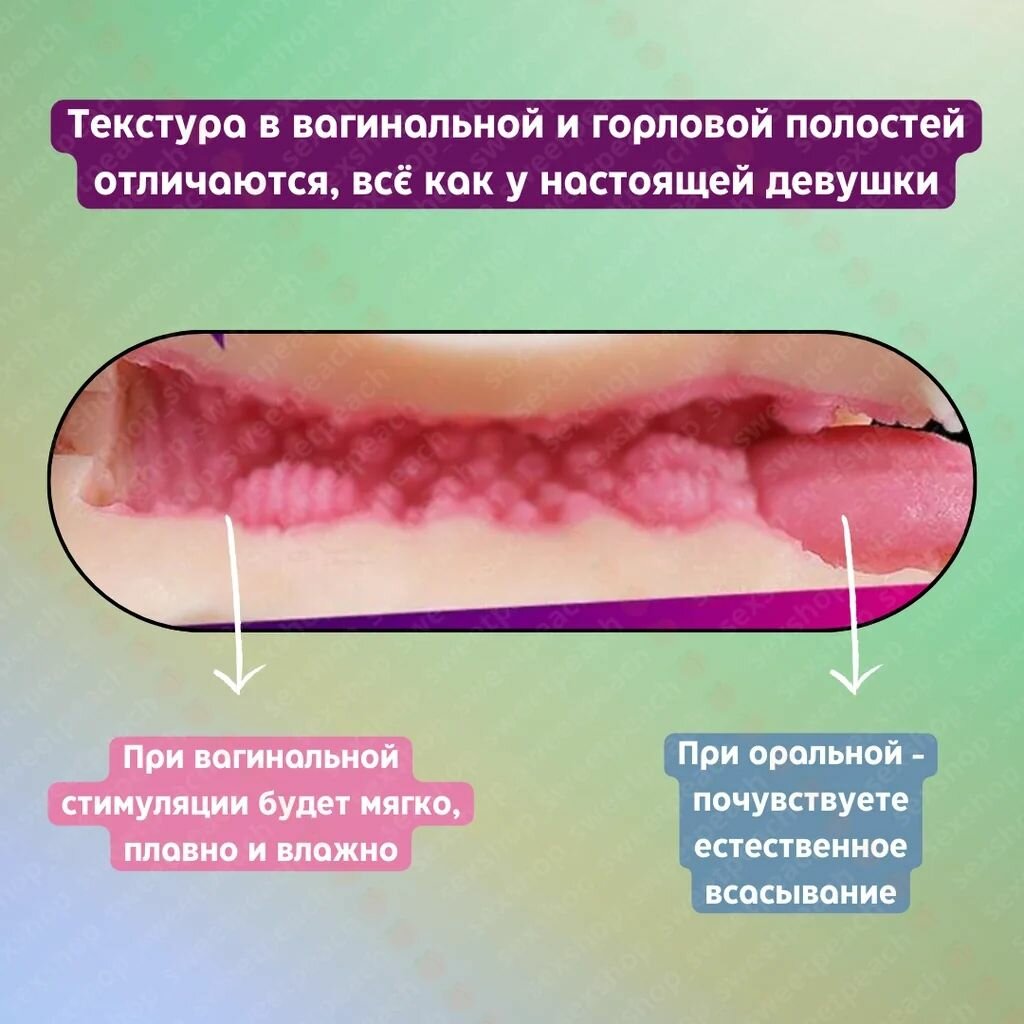 Мастурбатор 2в1 с язычком