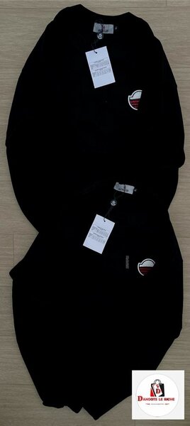 T-shirt en coton noir unisexe