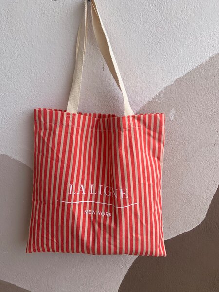 Sac cabas rayé en coton