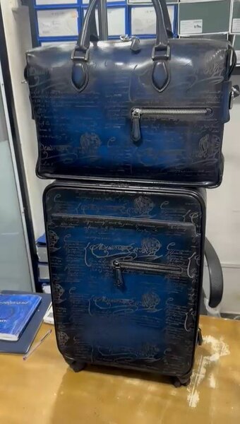 Set de bagages en cuir luxueux