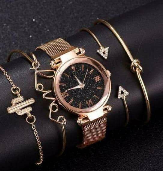 Bracelets élégants en perles noir et rouge