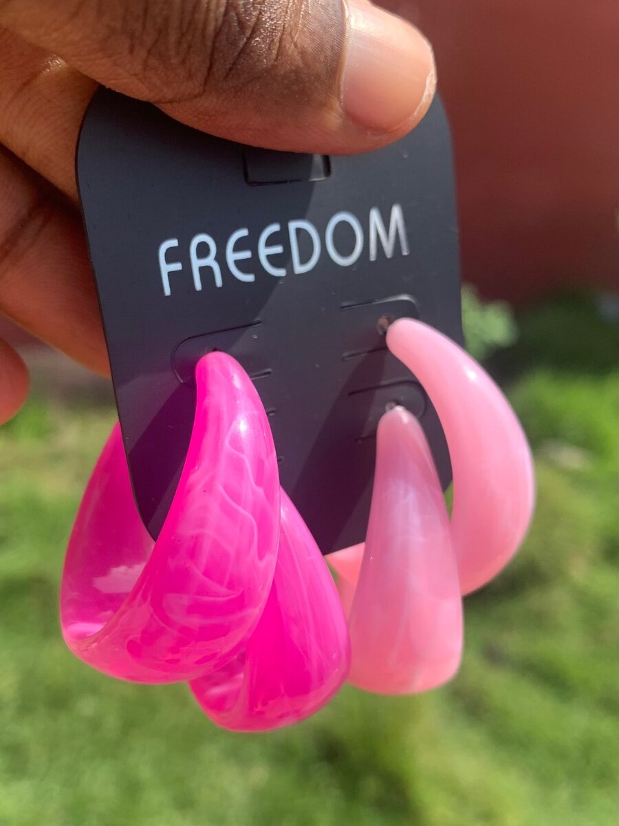 Light weight earrings (purple, sea blue, pink & gold)