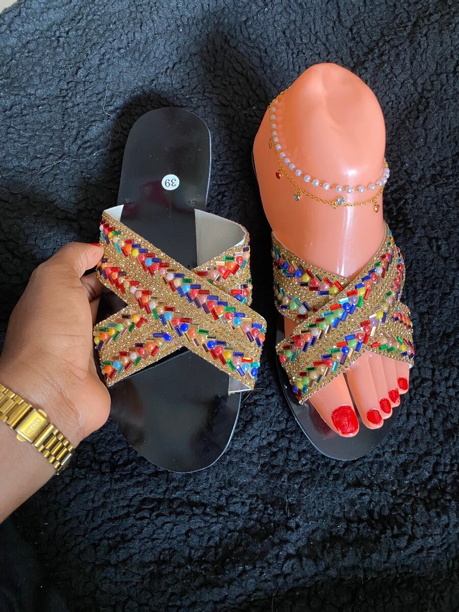 Sandales perlé du Sénégal