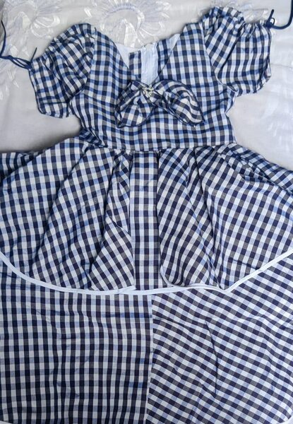 Robe vichy rétro élégante