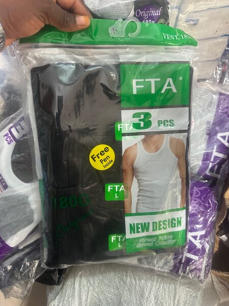 Lot de 3 débardeurs noir homme