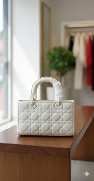 Sac à main en cuir blanc